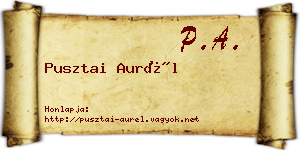Pusztai Aurél névjegykártya